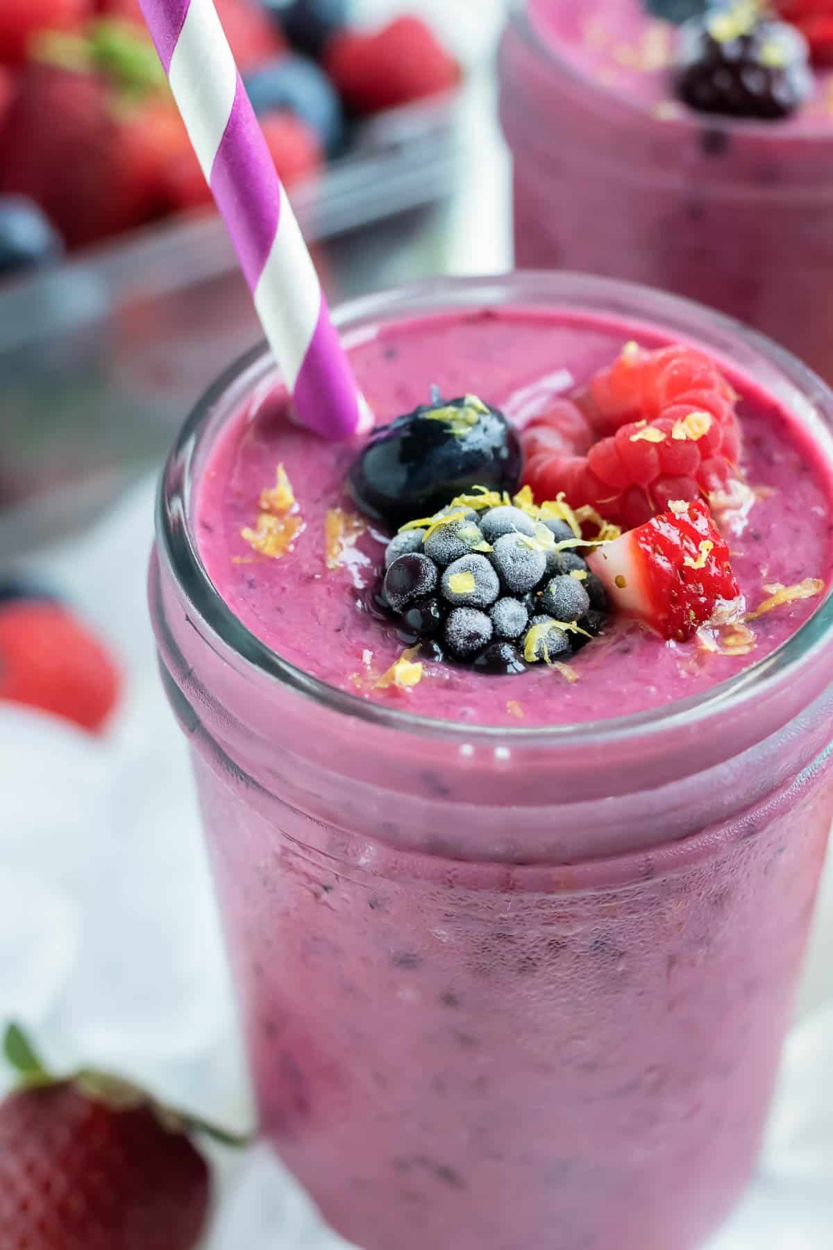 Customize Your Mixed Berry Smoothie: Healthy Swaps & Protein Boost